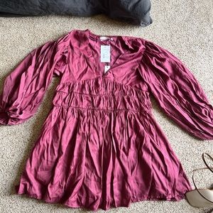 New pink long sleeve dress